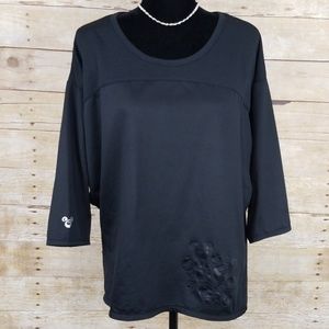 Disney Black Women's Top with Mickey Mouse Design